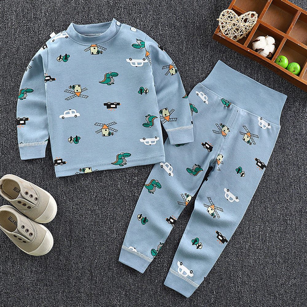 Children's High Waist Belly Protective Pants Set