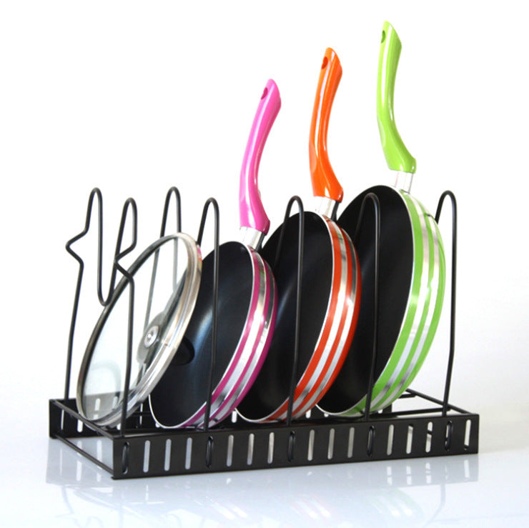 Adjustable Multi-Layer Metal Pot Rack – Space-Saving Pan Organizer for Kitchen Storage