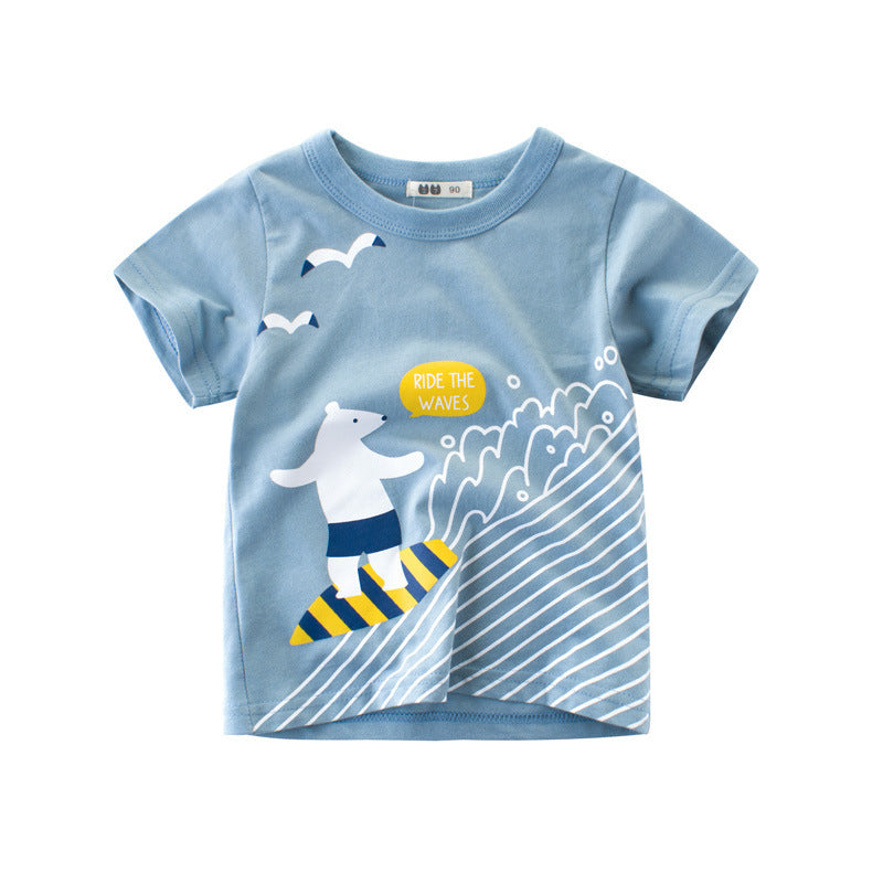 Kids Cotton Short Sleeve T Shirt Regular Fit Summer Casual