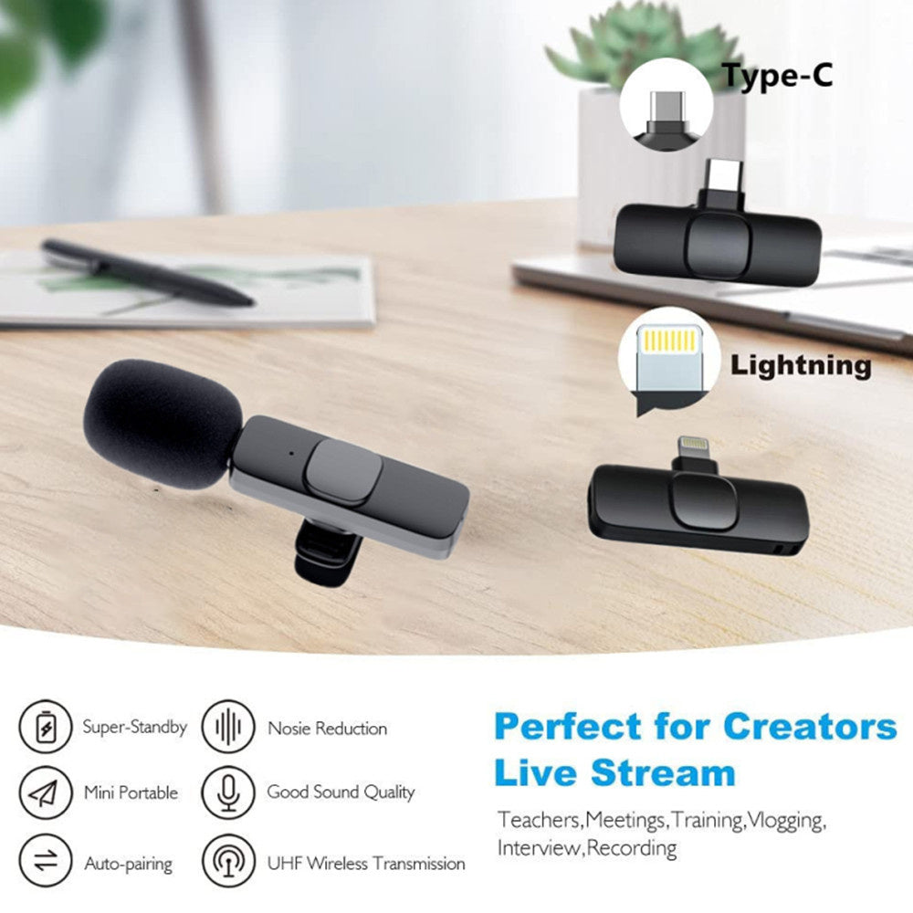 ClearCast™ Wireless Lavalier Microphone – iPhone & Android Compatible