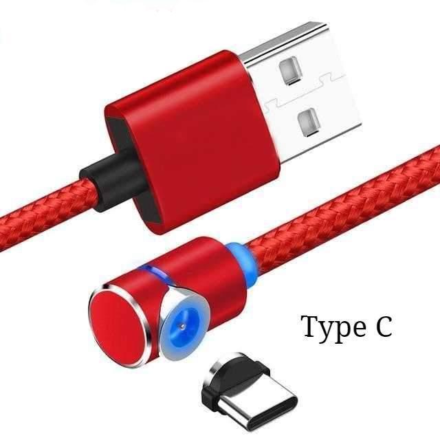 Magnetic LED Charging Cable – USB & USB-C Fast Charger
