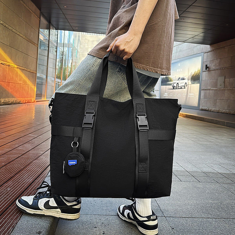 Men's Oxford Cloth Casual Travel Shoulder Bag Large
