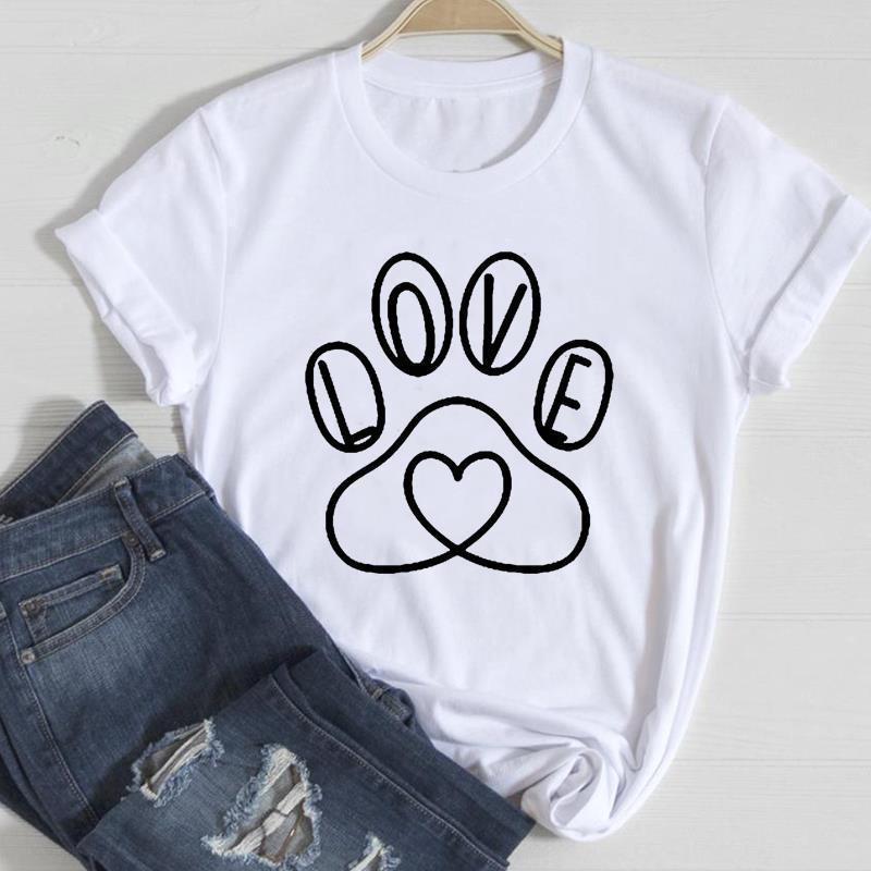 Cute Cat Print T-Shirt – Women's European & American Style Short Sleeve Top