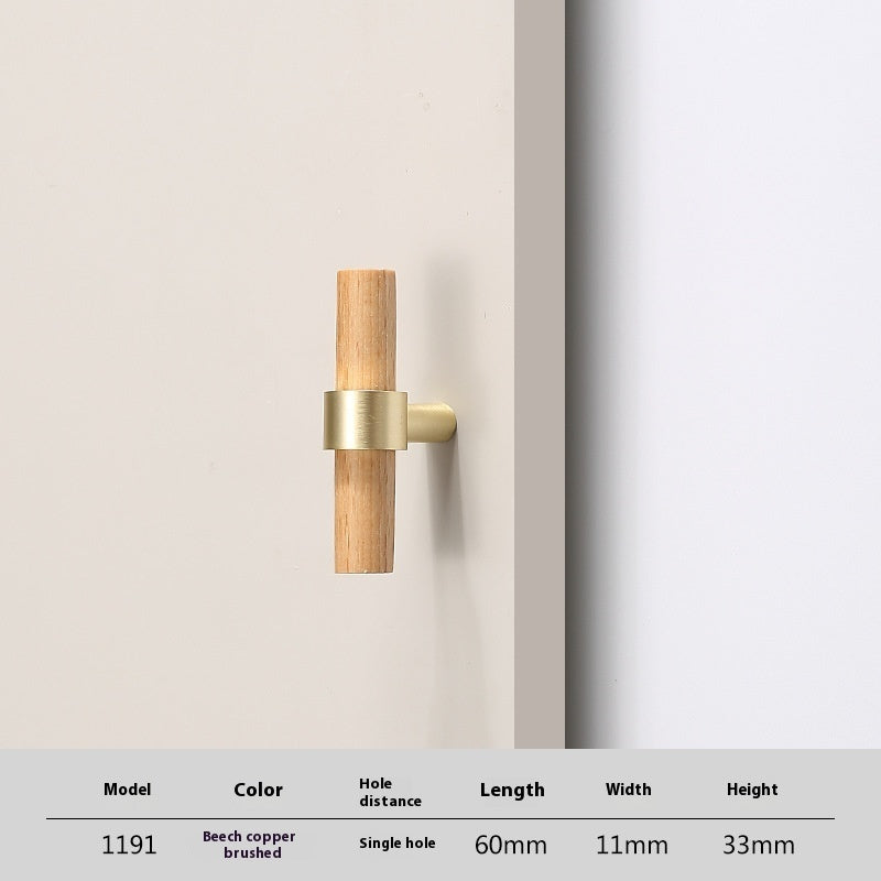 Solid Wood Handle Cabinet Door Log Wardrobe Drawer Wooden Door Handle