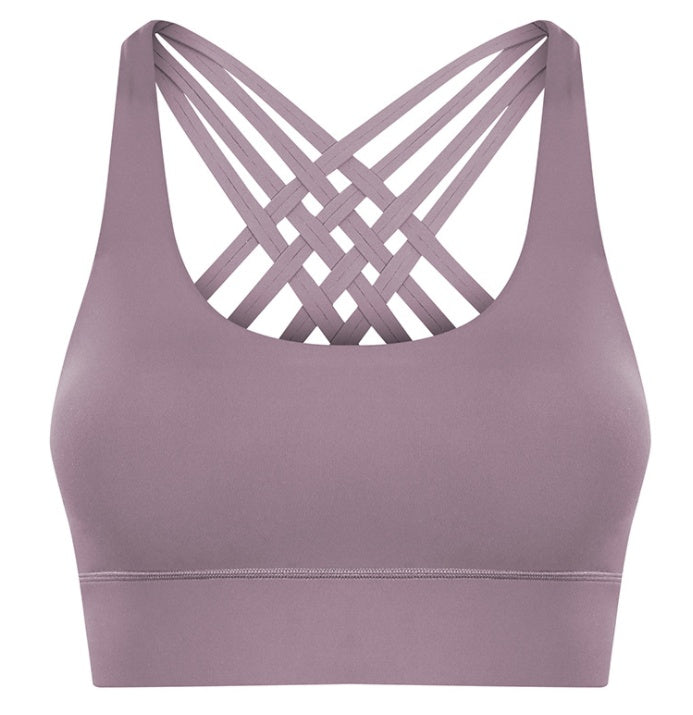 Shockproof gathered bra Sports underwear