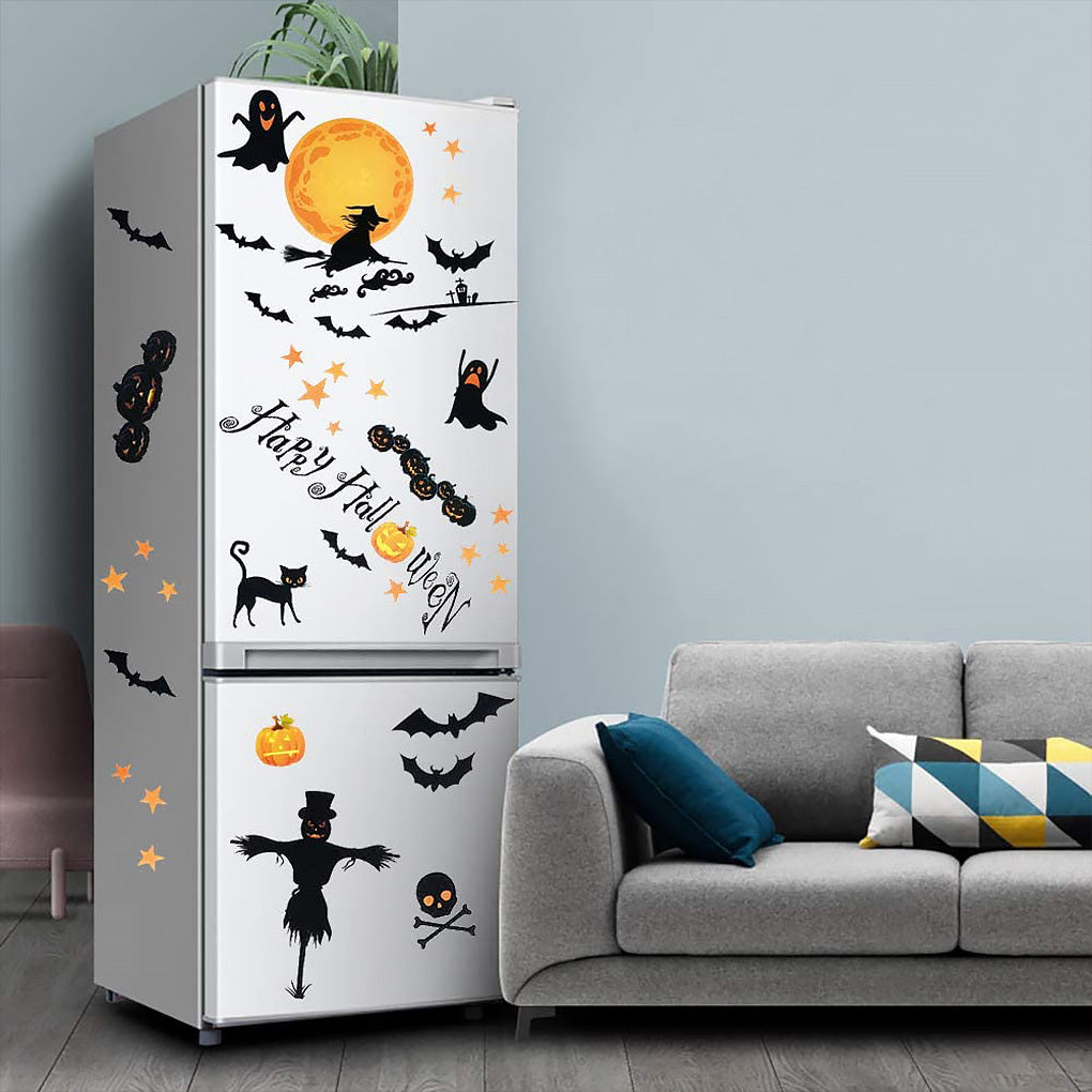 Halloween Bat Pumpkin Creative Decoration Stickers