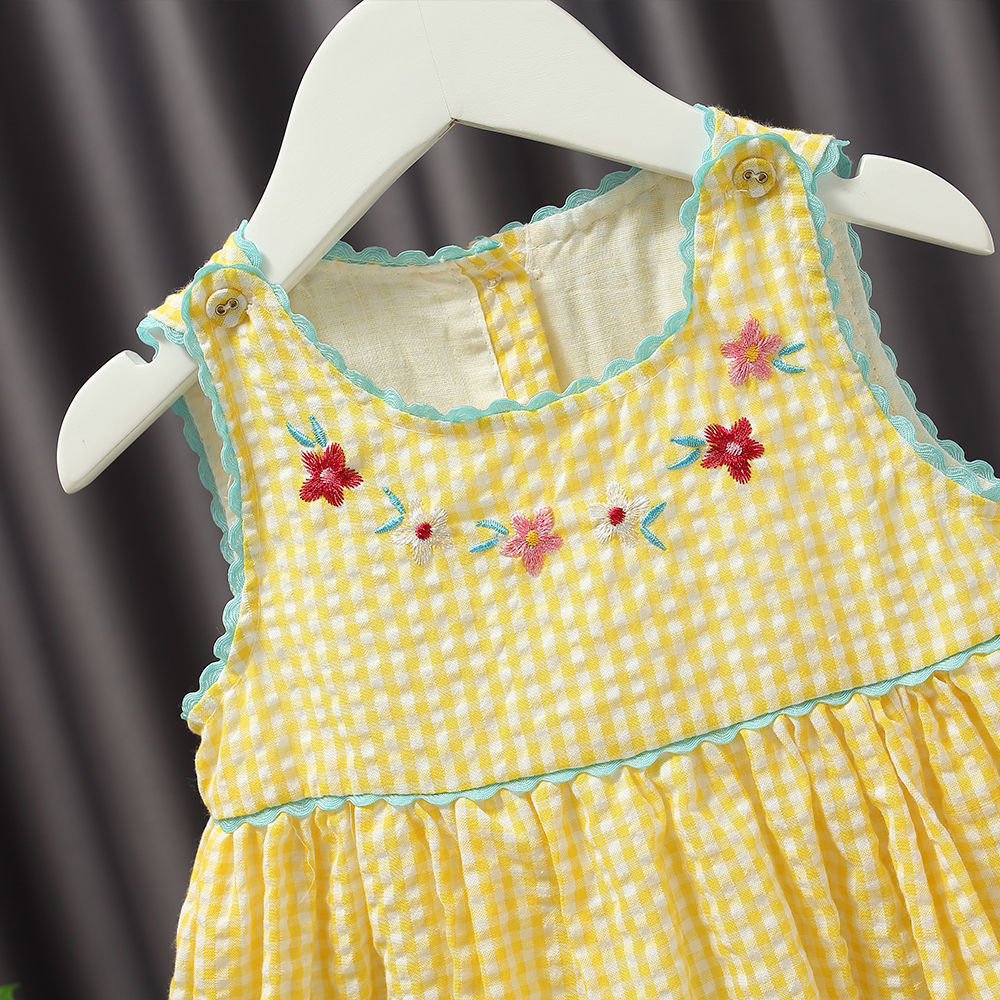 Girls Western Style Aline Sleeveless Rabbit Fur Dress