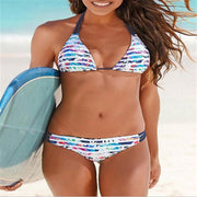 Women’s Printed Bikini Set – Sexy Polyester Swimwear