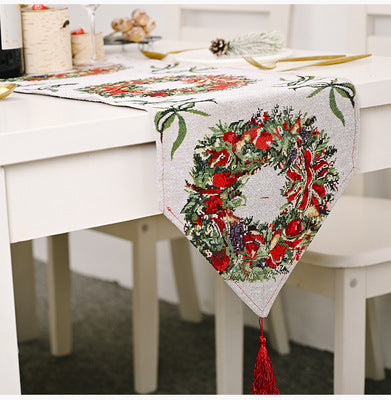 Knitted Christmas Table Runner Decoration