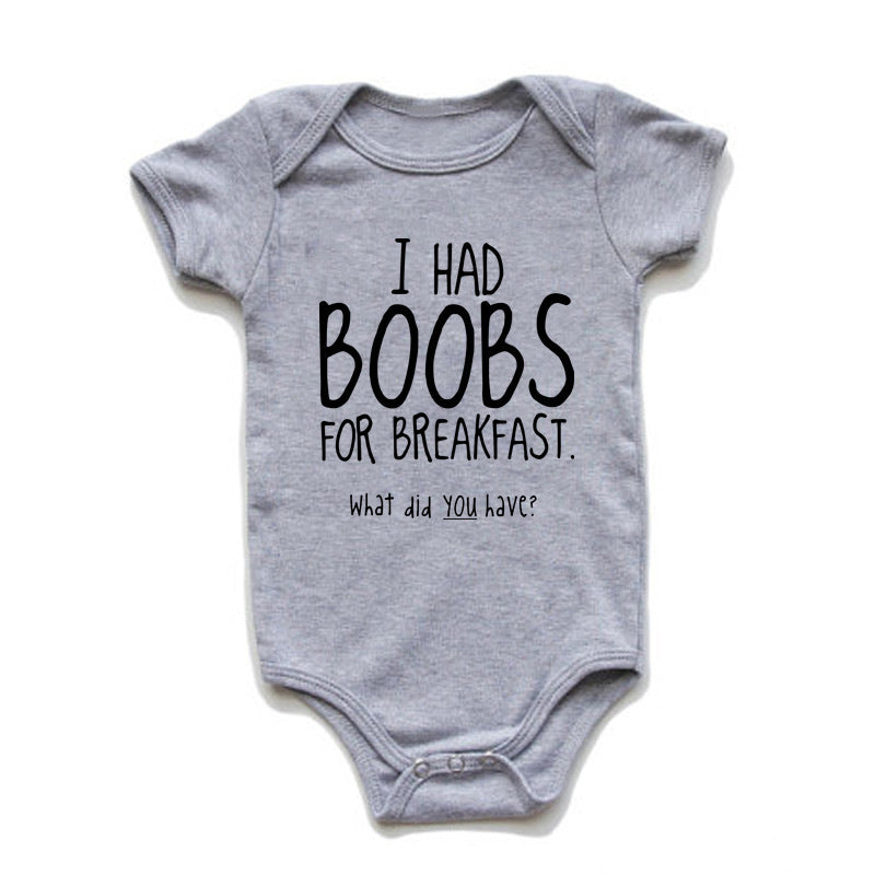 Simple Printed Baby Cotton Jumpsuit – Infant Romper Outfit