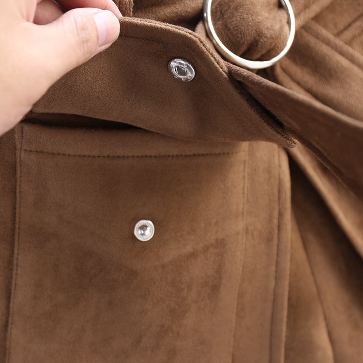 Women's Suede Slim Shorts – Deerskin Velvet Modern Commuter Style
