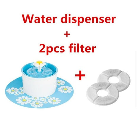 Fashion Automatic Lower Style DogKitten Water Drinking Pet Fountain Pet Bowl Drink Dish Filter