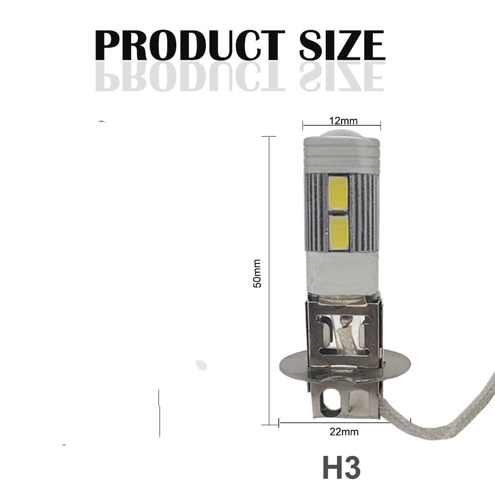 H3/H1 LED Car Fog Light Bulbs – High Brightness Auto Front Lamp