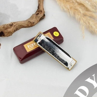 Adjustable Tonality Copper-Plated 10-Hole Blues Harmonica