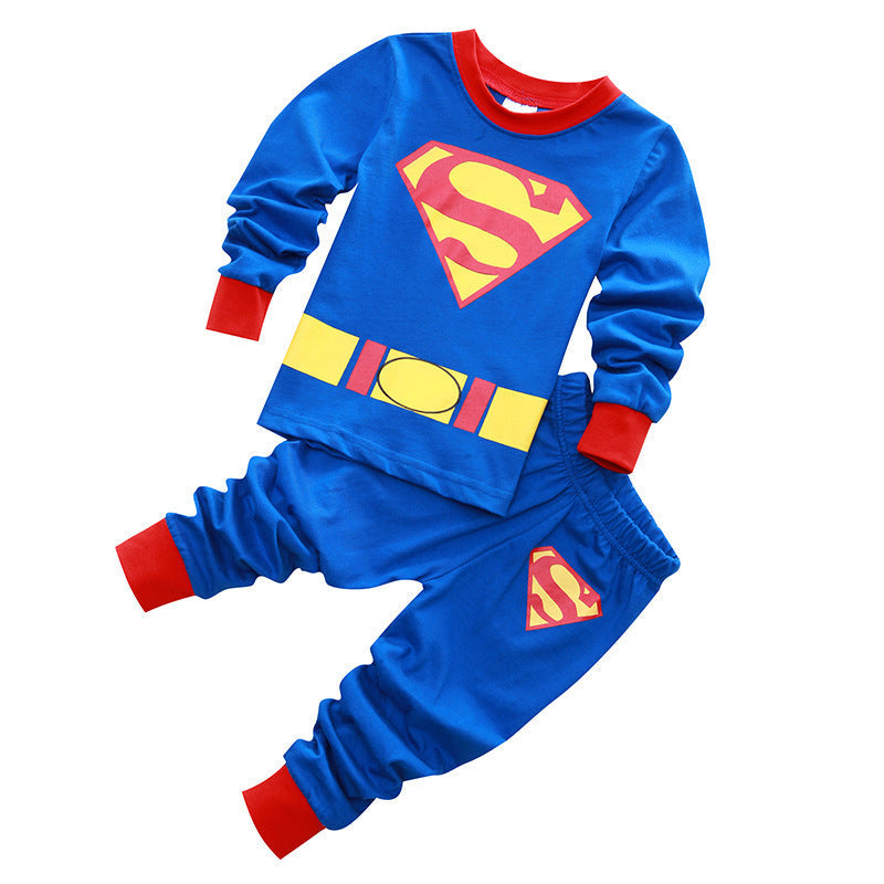 Boys Cotton Pajama Set Regular Fit Sleepwear Long Sleeve