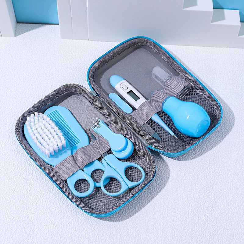 8-Piece Baby Nail Care Set – Nail Clippers, Scissors & Grooming Tools in EVA Bag