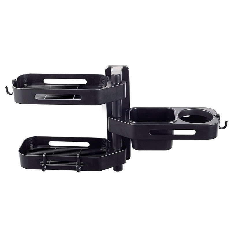 Rotating Wall-Mounted Storage Box – Punch-Free Plastic Organizer for Kitchen & Bathroom