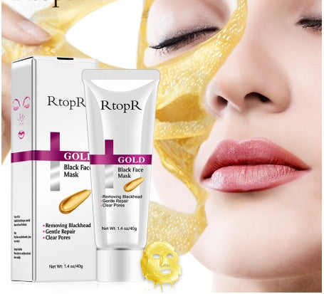 Gold and Black Peel Off Face Mask for Deep Cleansing and Glow