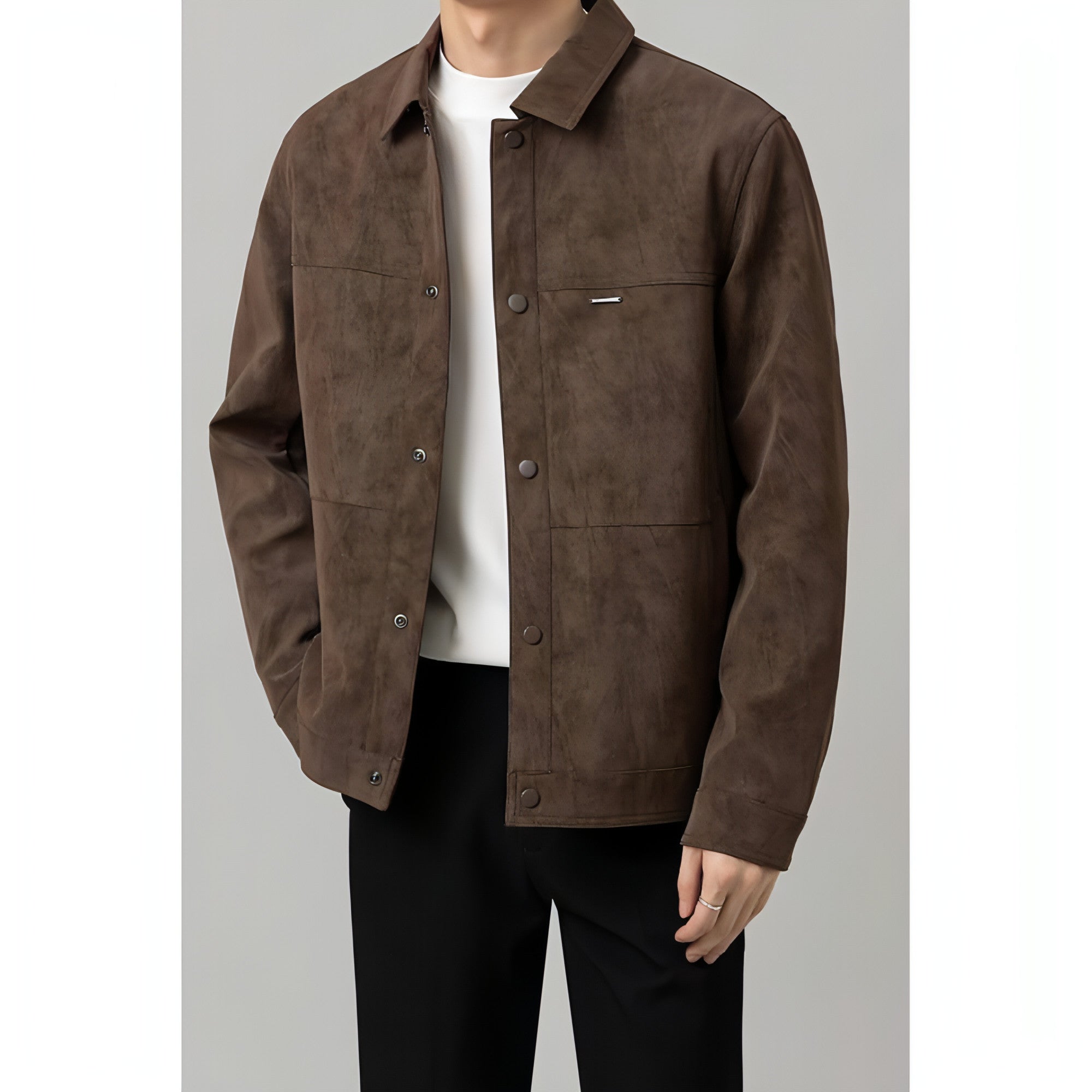 Lightly Mature na Maikling Jacket Para sa Mga Lalaki 