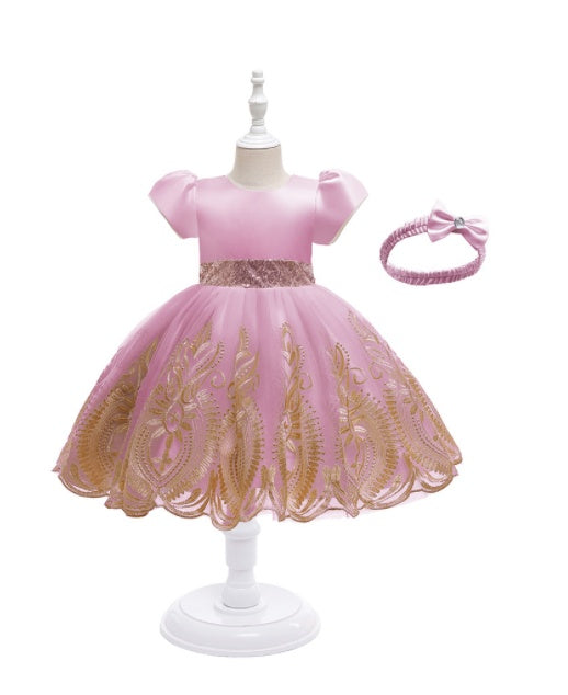 Girls Princess Mesh Tutu Dress Cotton Polyester Blend