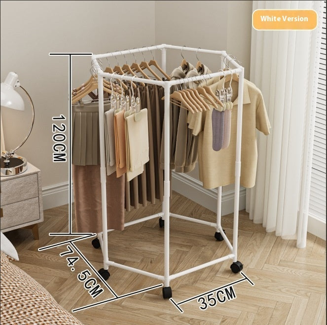 Home Fashion Six-side Rotating Floor Hanger