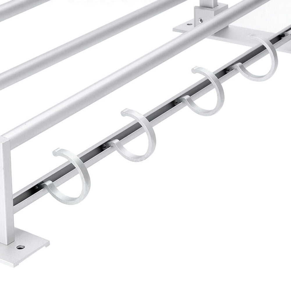 Bathroom Shelf with Towel Rack – Wall-Mounted Storage & Towel Holder