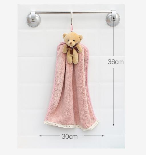 Coral Velvet Hanging Absorbent Towel – Soft Dish & Bathroom Cloth