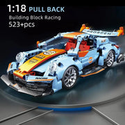 Racing Puzzle High Difficulty Children And Boys Rebound Car Technology Parts 523pcs Sports Car Assembly Block Toys