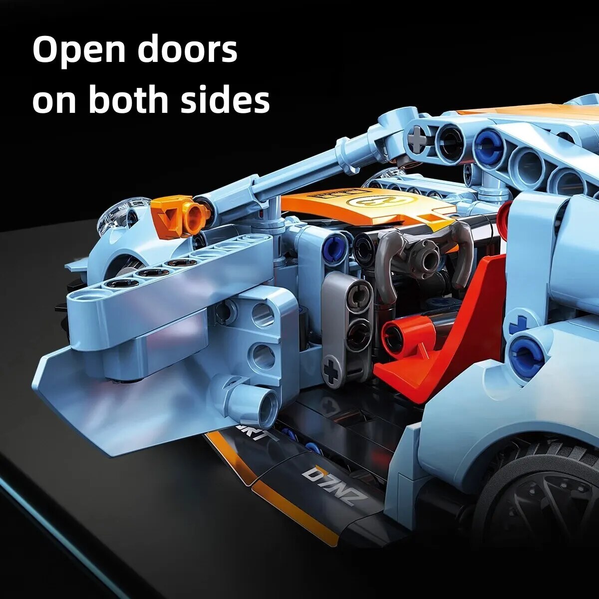 Racing Puzzle High Difficulty Children And Boys Rebound Car Technology Parts 523pcs Sports Car Assembly Block Toys
