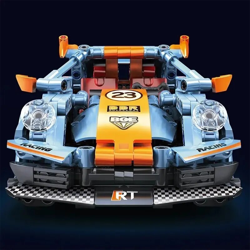 Racing Puzzle High Difficulty Children And Boys Rebound Car Technology Parts 523pcs Sports Car Assembly Block Toys