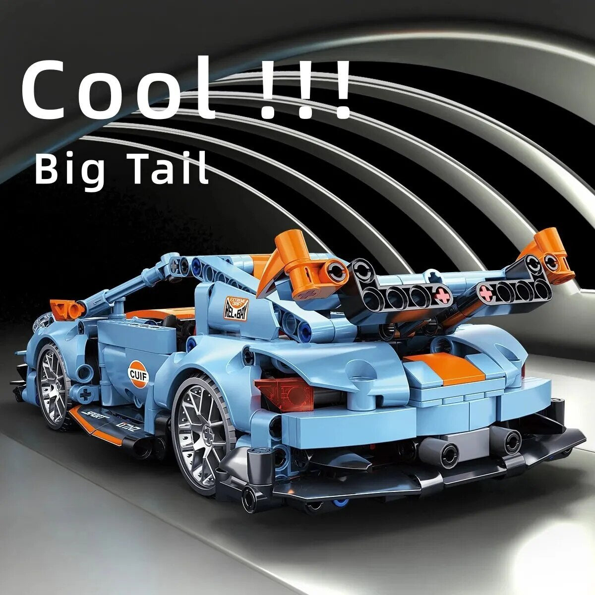 Racing Puzzle High Difficulty Children And Boys Rebound Car Technology Parts 523pcs Sports Car Assembly Block Toys