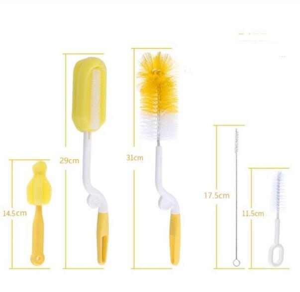 Extended Baby 5 Piece Set Nipple Straw Brush