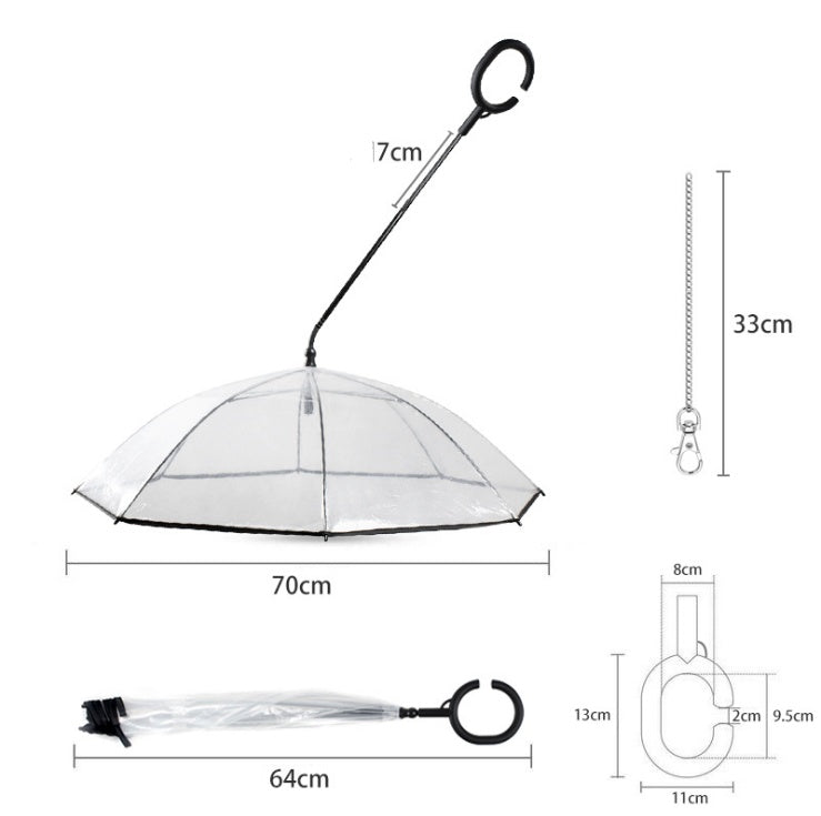 Clear C-Type Adjustable Pet Umbrella