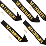 Bright Colorful Satin Birthday Party Shoulder Straps
