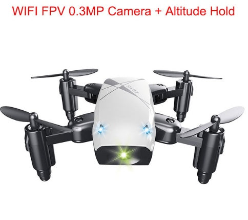 Micro Foldable RC Drone – Quadcopter Toy with Camera, 3D Steering Wheel Remote, WiFi APP Control, Kids Gift Helicopter