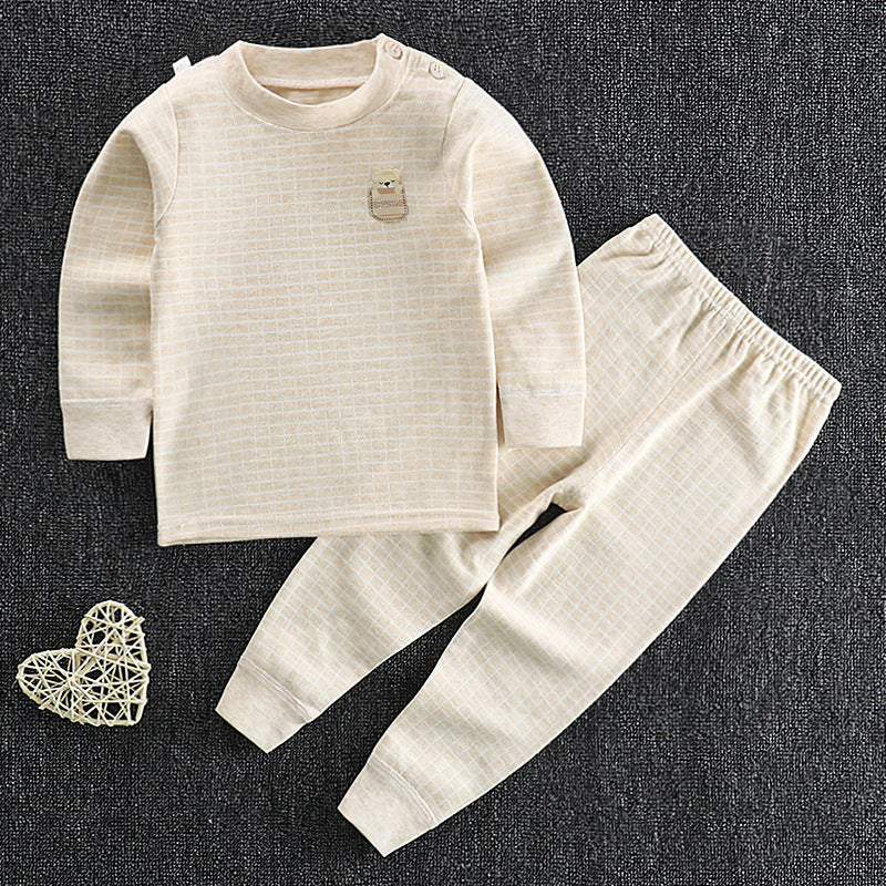 Autumn And Winter Children's Clothing Baby Cotton Autumn Clothes Long Trousers Suit