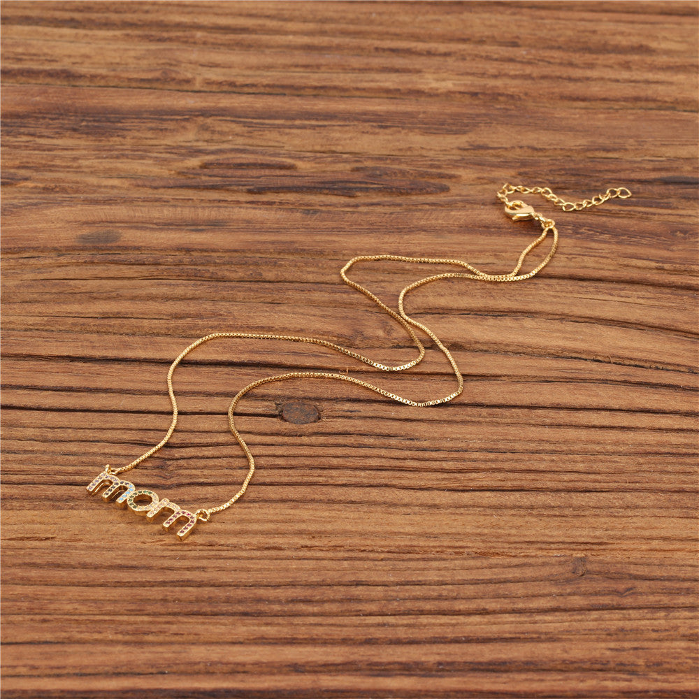 New MOM Pendant Necklace