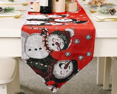 Knitted Christmas Table Runner Decoration