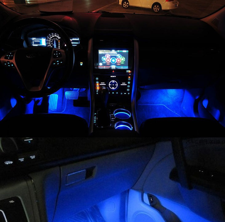 Car Interior Atmosphere Lights with Footwell and Blue Decorative Lighting (Model 780)