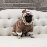 Elk-Patterned Double-Padded Dog Winter Coat