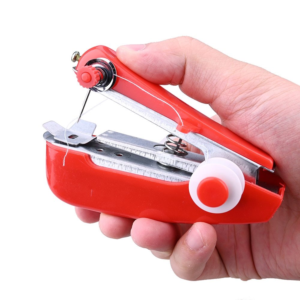 Small Household Hand-Held Portable Manual Sewing Machine – Lightweight DIY Device