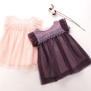Women's A-Line Chiffon Sleeveless Net Yarn Dress Cotton