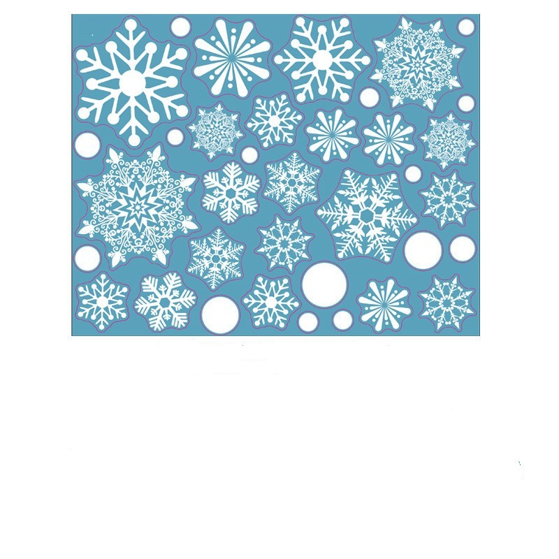 Static glass window Christmas and New Year glass stickers