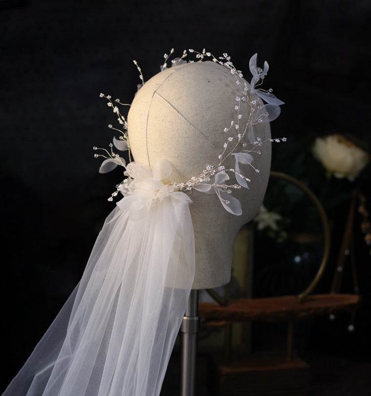 Delicate Bridal Wreath Veil Wedding Dress Accessory