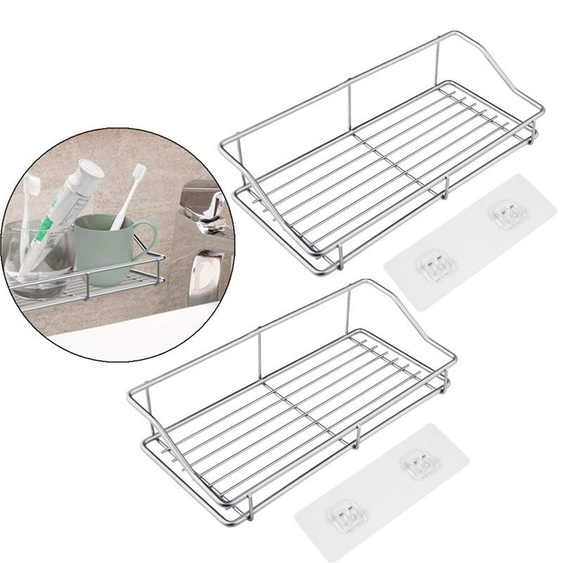 Non-Marking Adhesive Bathroom Shelf – No-Drill, Traceless Wall Mount
