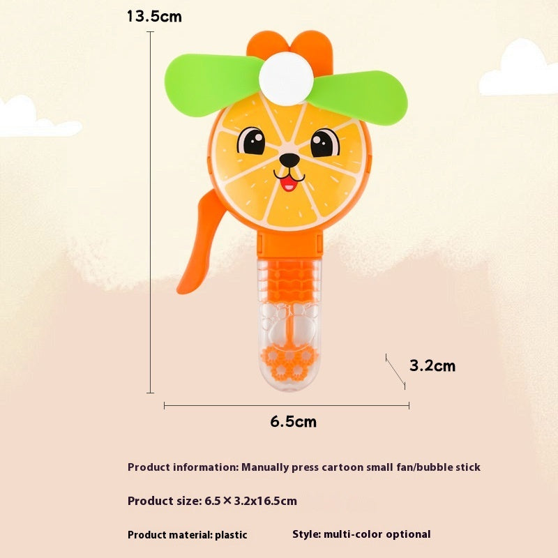 Mini Hand Pressure Fan Bubble Wand Toy