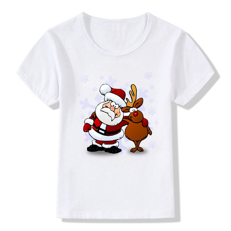 Unisex Cotton Crew Neck Christmas Tee Regular Fit Kids