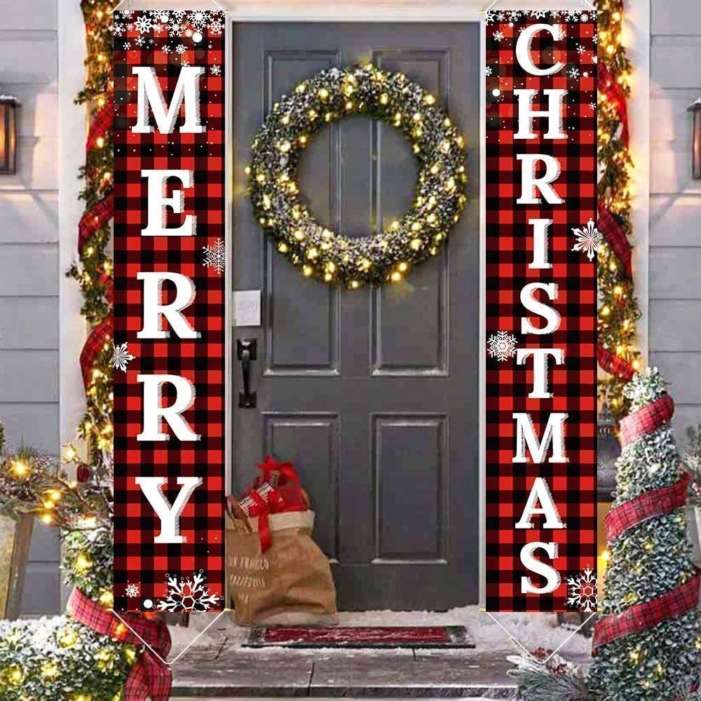Curtain Festival Porch Decoration Flags Christmas