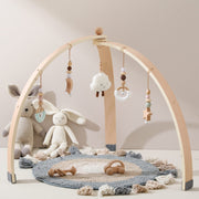 Unisex Baby Activity Gym Wooden Basswood Plush Crochet Bead