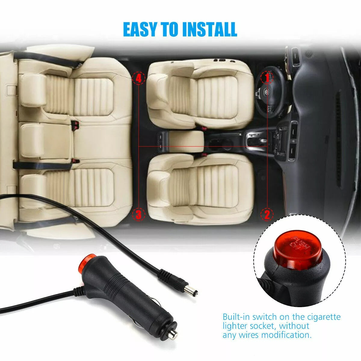 Auto LED RGB Interior Atmosphere Strip Light, Decorative Foot Lamp with USB, Wireless Remote, Music Control, and Multiple Modes